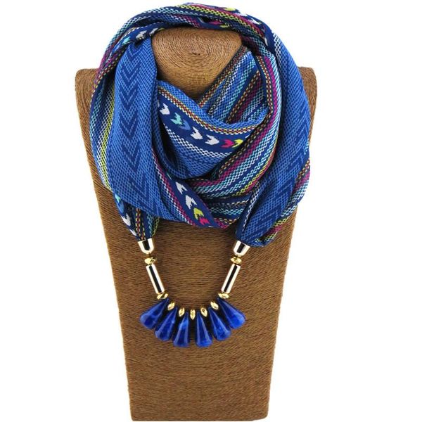 

runmeifa multi style jewelry statement necklace pendant scarf women bohemia neckerchief foulard femme accessories hijab stores sqcbdl, Blue;gray