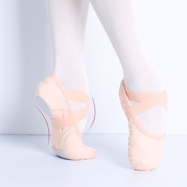 

single shoelace ballet dance shoes stretch fabric ballet slippers girls women ballerina ballet flats elastic dance shoes 201017