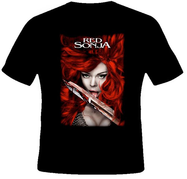 

red sonja действие варвар comic con poster 100% хлопок прямые конструкторы с коротким рукавом мужские футболки балахон толстовка