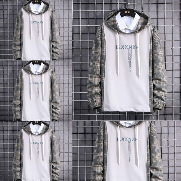 

3m6pj 2020 autumn new neck autumn menswear new clothing round hooded fashion brand men's loose casual fashion versatile youth thin men, Black