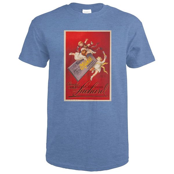 

chocolate au lait suchard milka cappiello leonetto france c 1925 vintage ad 60256 heather royal small sport hooded sweatshirt hoodie t shirt