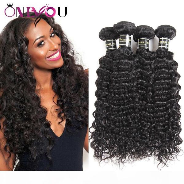 

brazilian deep wave human hair weave bundle deals unprocessed brazilian virgin hair deep culry remy human hair extensions 3 4 pcs mix order, Black