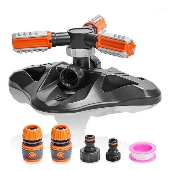 

watering equipments garden sprinkler, upgrade lawn sprinkler automatic 360 degree rotating irrigation system easy hose connection1