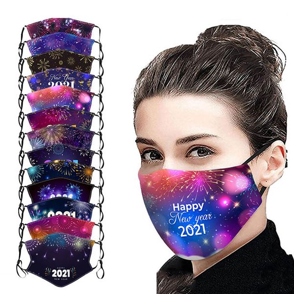 

2021 new year's cotton masks washable children cotton masks dust-proof washable cloth printed face masks