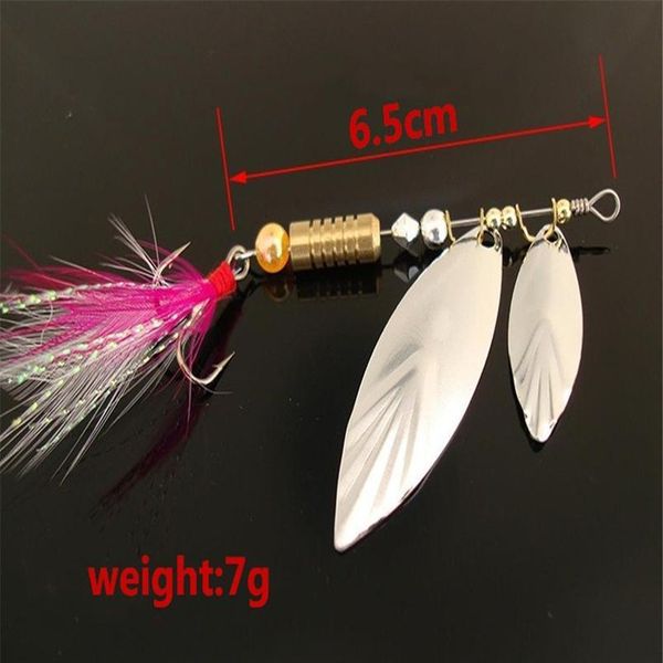 

1pcs hooks 7g/10g rotating spinner spoon lure fishing lures artificial baits metal sequins baits fishing tackle sqcooc