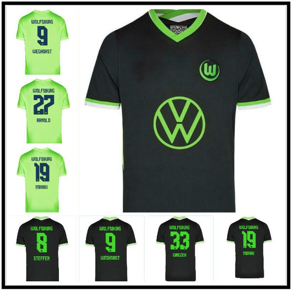 

20 21 vfl wolfsburg soccer jerseys weghorst arnold 2020 2021 malli brekalo football shirt mehmedi football shirt roussillon xaver camisetas, Black;yellow