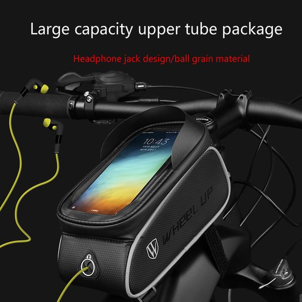 

mountain bike front beam bag up tube bag bike phone holder anti-spilling waterproof bicycle clear phone bag cycling bike pack equipment
