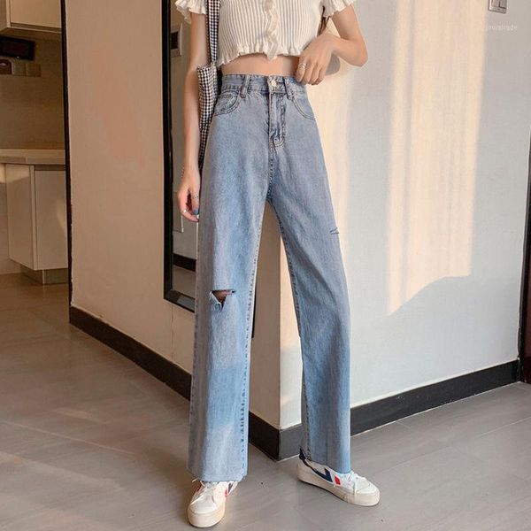 

women's jeans harem pants boyfriend ripped for women denim with holes high waist push up large size1, Blue