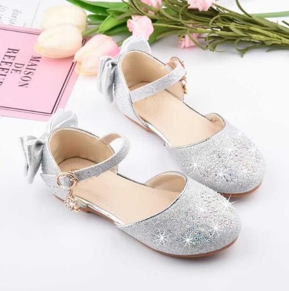 

new girls crystal shoes princess low heeled dance shoes party rhinestone leather shoes children toddler baby dress 02 wmtjqt, Black