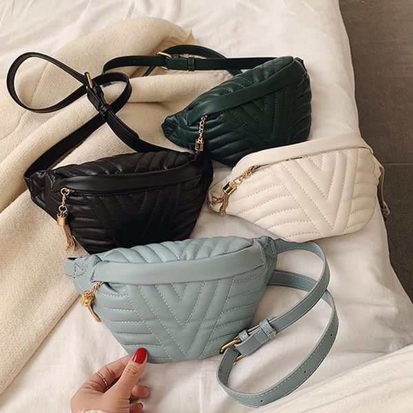

fashion women messenger belt pack leather waist bags girl travel small fanny chest pack ladies mini dumpling type shoulder bag