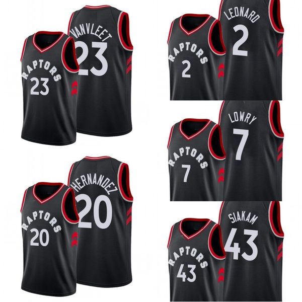 

торонто хищники мужчины фред ван влит деван hernandez кауай леонард кайл лоури джерси, Black