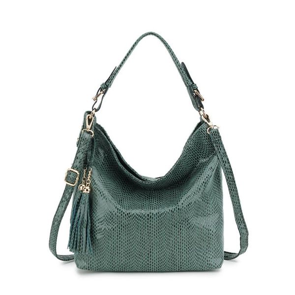 

shoulder bags serpentine vintage pu leather hobo ladies hands women handbags with tassel designer satchels