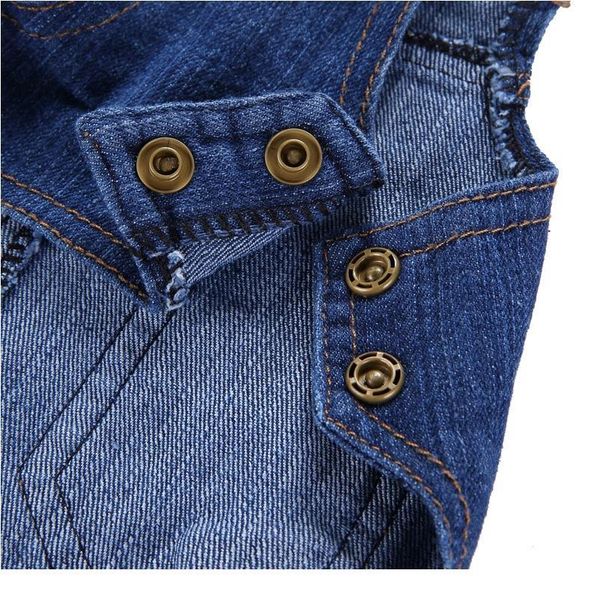 

water wash old jean overalls small dog clothes puppy dog jacket vest cowboy pet coat jumpsuit clothing for small med jllpvc