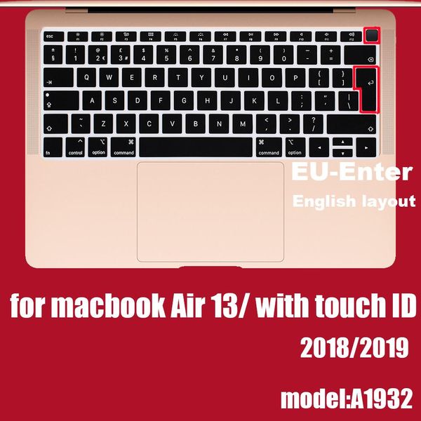 

крышка клавиатуры ноутбука eu us keyboard case protector для macbook pro16 13air 12 15 touchbar model a1706a1466a1708a1990a1398a1534 h wmtbb