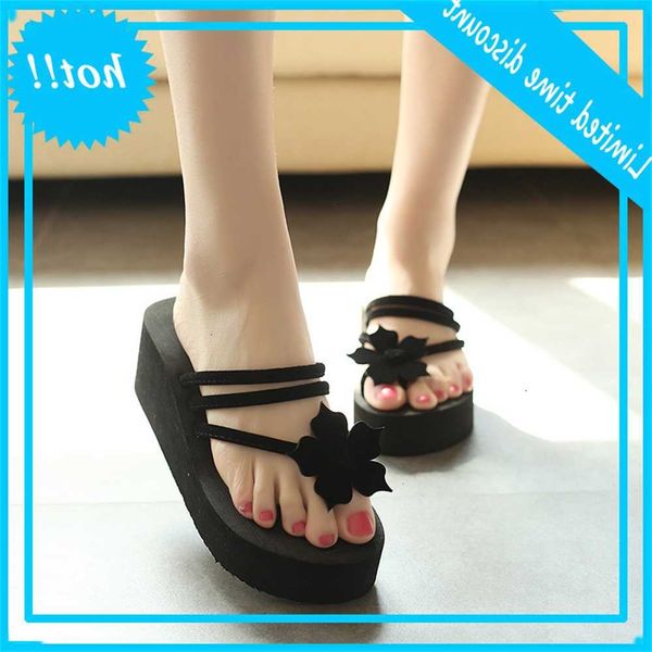 

summer women slippers high hook platform wedge fat beach casual thong sandals shoes new