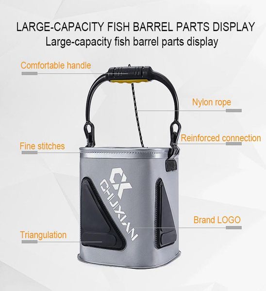 

outdoor bucket lightweight portable folding bucket portable camping hiking fishing bucket fishing tackle tools 2 colors sqcjei ppshop01