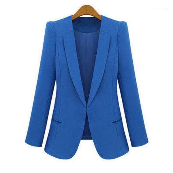 

women's suits & blazers spring autumn fashion women slim long sleeve solid leisure western style female notched plus size 4xl1, White;black