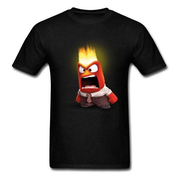 

anger inside out 2020 funny men's black cartoon fire businessman male short sleeve cotton hoodie designers t shirts sweatshirt