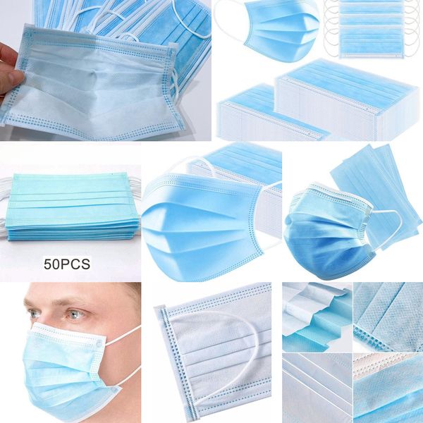 

masks for face 3-layer earloops thick disposable with salon home use comfortable mask super fast deliveroutlet9vrl