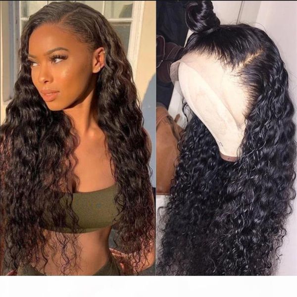 

long curly hair 360 lace frontal human hiar wigs natural hairline preplucked glueless wig with baby hair for women, Black;brown