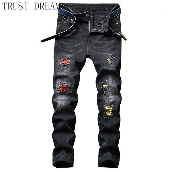 

men ripped jeans1, Blue