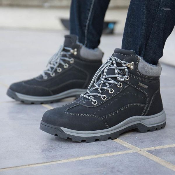 

new shoes super warm shoes mens winter for men comfortable flats new mens ankle snow botas plus size boots1, Black