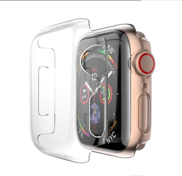 Per Apple Watch Series 4 Per 40mm / 44mm Luxury Crystal Ultra Thin Hard PC Plastica Trasparente Trasparente Custodia Cover Bumper