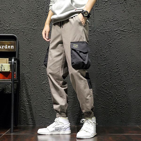 

2021 new ankle-length sweatpants streetwear spring autumn hip hop pants mens casual korean oversize 5xl joggers trouers otn6, Black