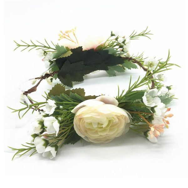 

festival flower crown bride wedding party hair accessories girl flower wreath headband floral garlands women headdress o qyldht