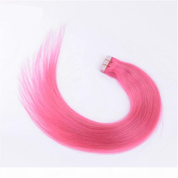 

brazilian virgin hair for tape extensions 2.5g pcs 40pcs adhesive skin weft human hair extensions fusion hair extensions, Black