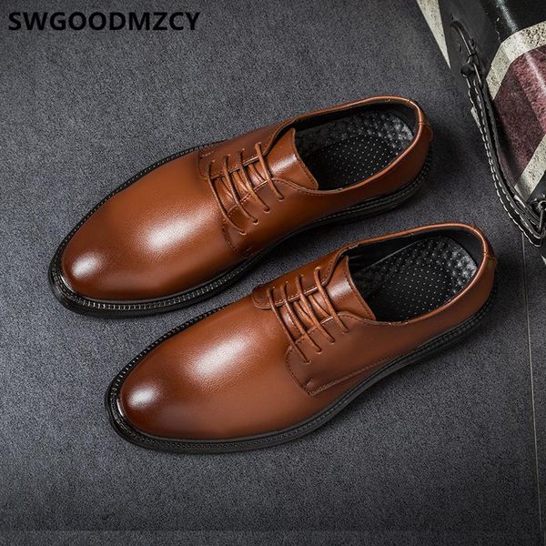 

corporate shoes for men coiffeur italian brand formal shoes men classic brown dress business oxford leather ayakkabi, Black