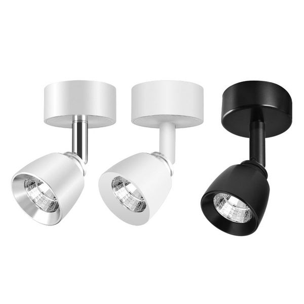 

wall lamp 7w cob led light surface mounted ceiling spot silver/black/white color