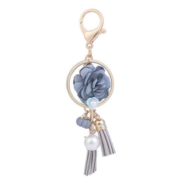 

new keychain with tassel bag pendant bag holder for women bag flower charm key chain buckle key ring ch922 h bbyamn
