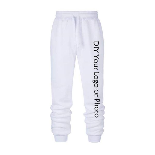

diy your or p sweatpants customized print men run pants streetwear men jogging sportswear jogger tracksuit trouser 201126, Black