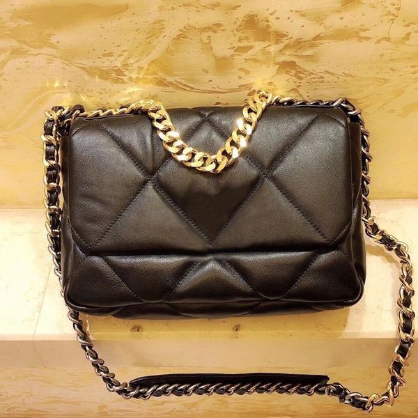 

classic ladies fashion messenger bag simple cowhide texture good retro woman shoulder bag embossed chain ladies shopping mobile phone bag