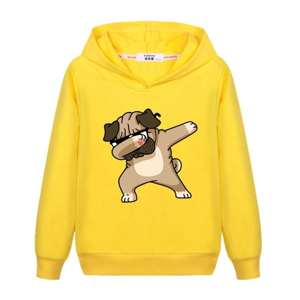 

girls new fashion dabbing hoodie kids autumn cotton dab coat baby boy funny cartoon sweatshirts 3-14t child printed clothes y200901, Blue