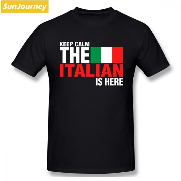 

keep calm страх итальянец здесь италия пытка мужчины футболка hipster семья с коротким рукавом на заказ фитнес мужчины спорт толстовка с кап