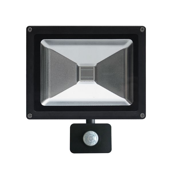 

2021 new 10 w 20 30 50 pir sensor de movimento uv preto luz inundao lmpada ac85-265v ip65 prova dwaterproof gua ao ar livre ultravioleta par