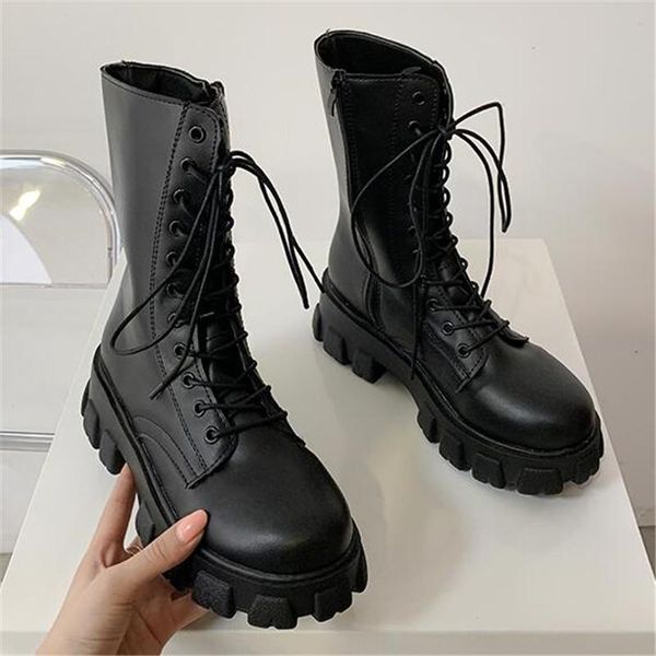 

boots woman shoe leather ankle for women autumn sneakers square heel boot ladies black beige shoes