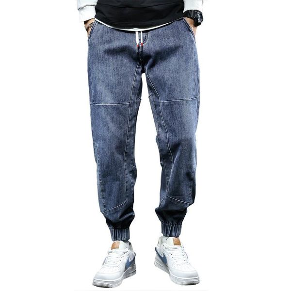 

men's jeans men 2021 autumn and winter plus loose harem pants leggings, Blue