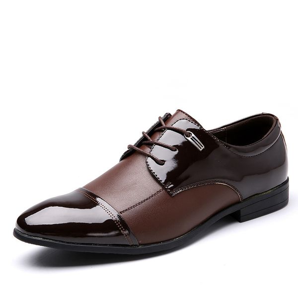 

designer men business casual shoes falts oxford dress leather, Black