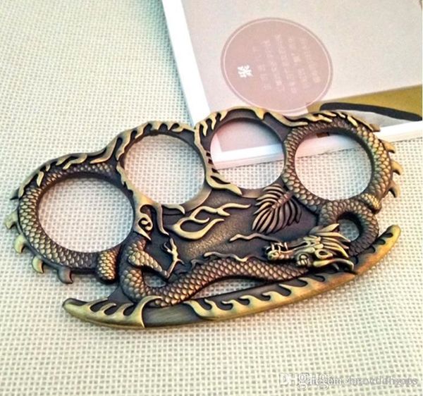 

outdoor women men skull dragon boxing finger protective gear ring tiger brass knuckle duster quality is very good hand tool91