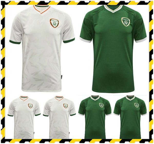 

new 20 21 ireland soccer jersey 2020 2021 mcgoldrick home away republic of ireland national team thailand quality uniforms kids kit footbal, Black;yellow