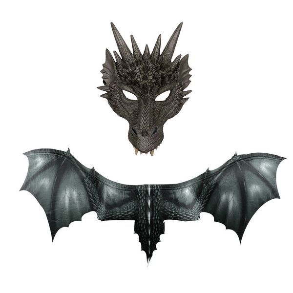 

dragon costume set dinosaur cosplay @40 demon wing and masks christmas halloween carnival kid children gift holiday party props
