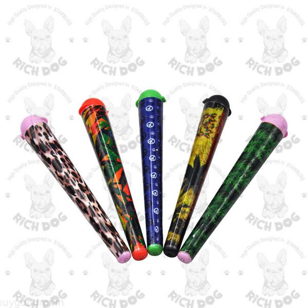 

acrylic doob tubes 120mm plastic container stash jar joint blunt storage paper cones holder airtight wate