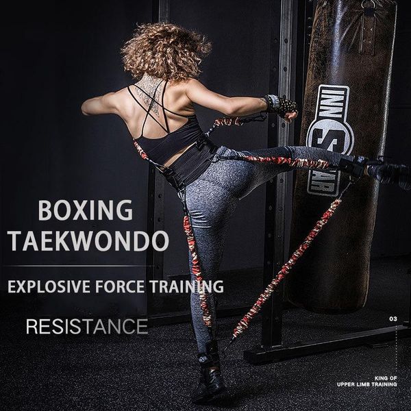 

resistance bands full body system fitness boxing taekwondo basketball bounce strength leg trainer