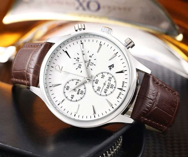 

stainless shuttle belt double spiral button steel crown fashion personality trend alloy men's watch, Slivery;brown