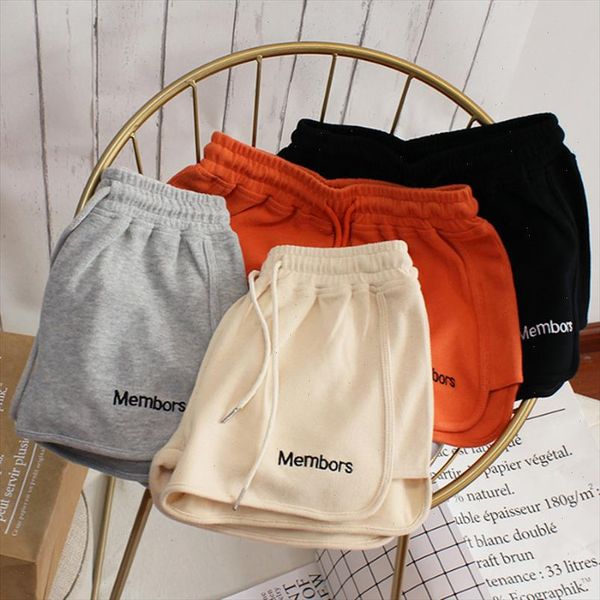 

all match women short pant summer casual lady loose solid leisure female workout waistband skinny stretch shorts, White;black