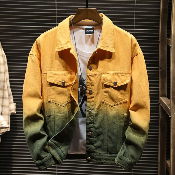 

fashion design men's colorful jean jackets men wholesale