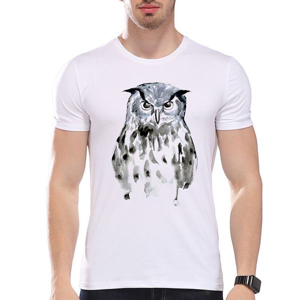

male selling watercolor beautiful artsy owl bird wild animal funny joke tee summer sport hooded sweatshirt hoodie men t shirt